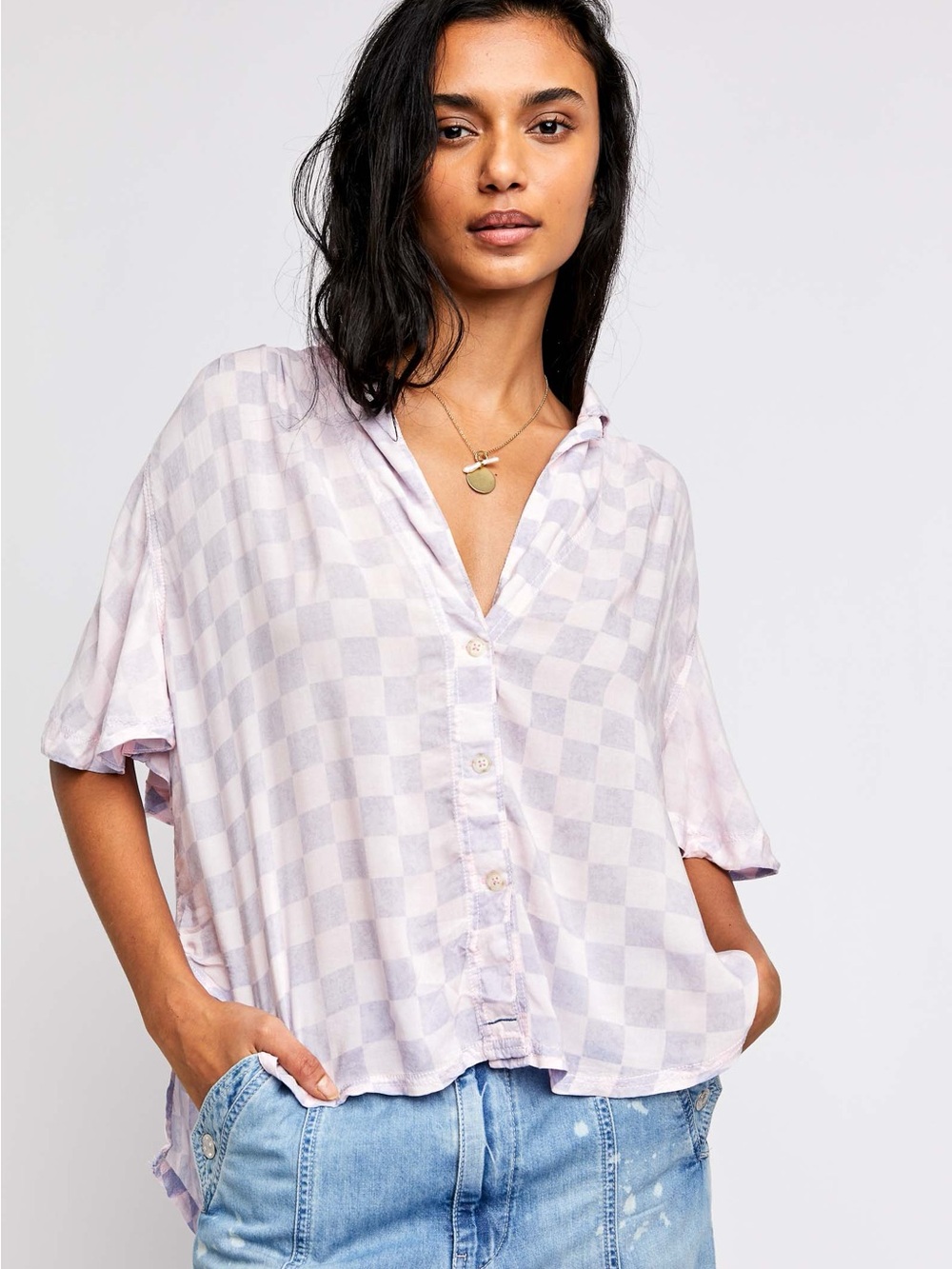 Free People Easy Livin Top - Cotton Candy